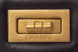 Chanel Black Quilted Soft Lamb Skin 2.55 Mini AGHW Handbag