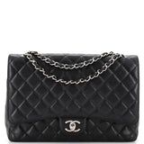 CHANEL Classic Double Flap Bag Quilted Caviar Maxi