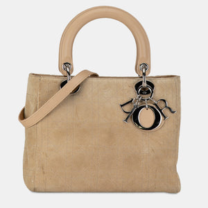Medium Suede Cannage Lady Dior