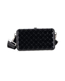 Bottega Veneta Intrecciato Weave Clutch Crossbody Bag in Black Leather