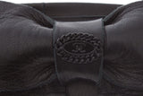 Chanel 2008 Black Leather Bow Belt SZ 90/36