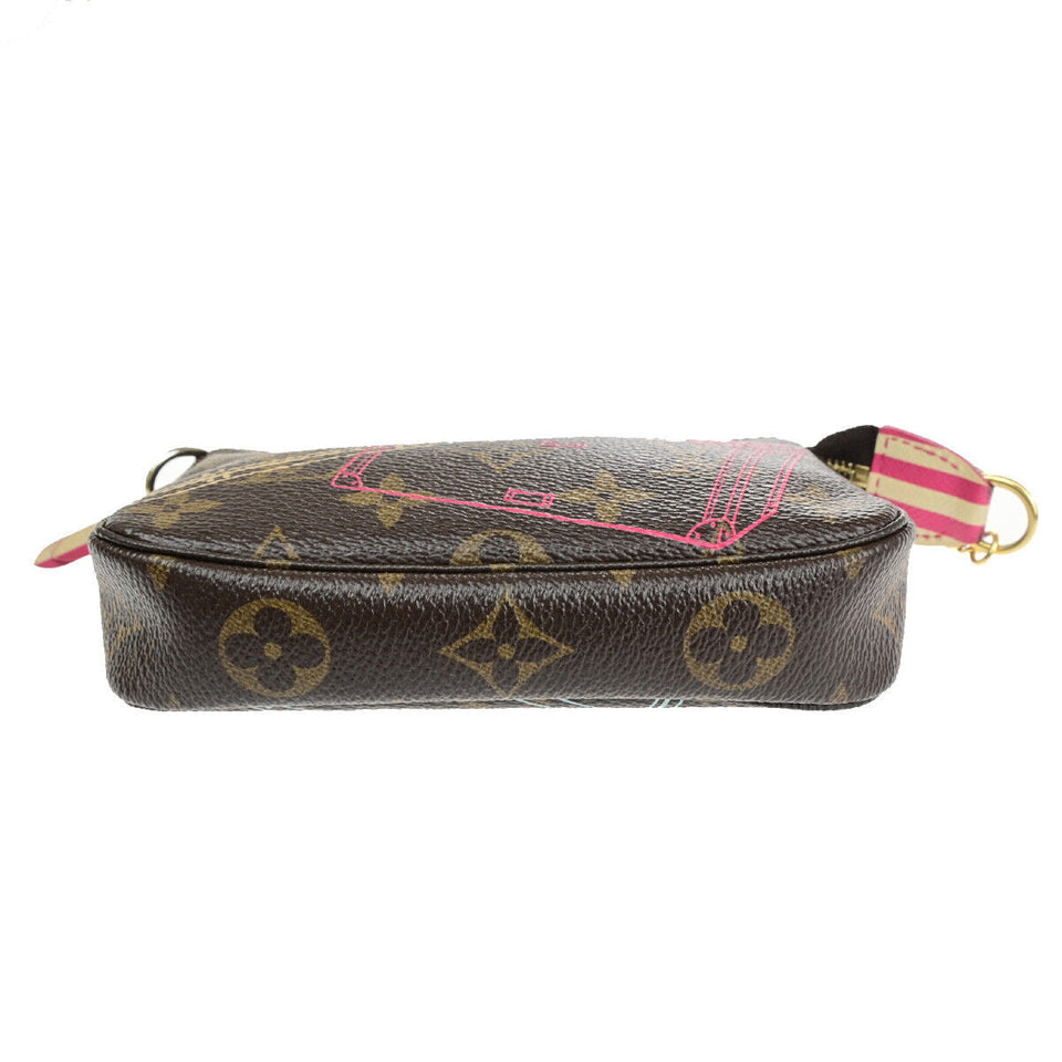 Louis Vuitton Mini Pochette Accessoires  Canvas Clutch Bag