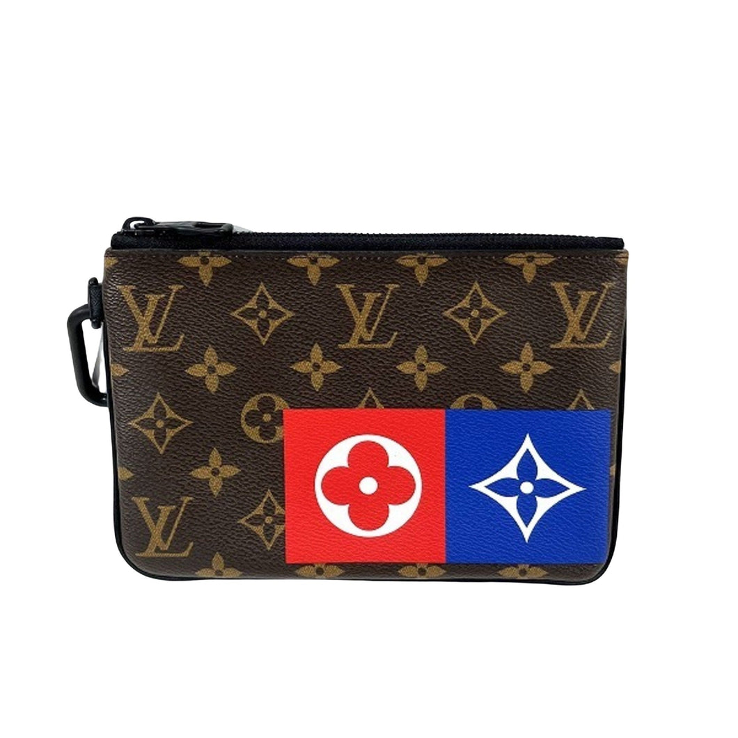 Louis Vuitton Pochette Zippée  Canvas Clutch Bag