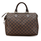 Louis Vuitton Damier Speedy 30 Handbag Mini Boston Bag N41531 Eve Brown PVC Leather  Louis Vuitton