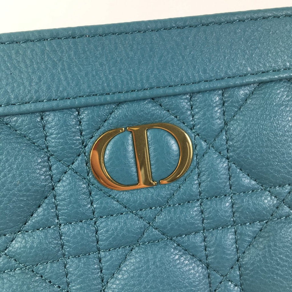 Dior Caro Zip Pouch With Chain
