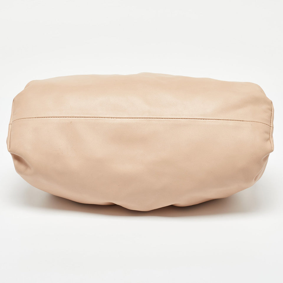 Bottega Veneta Beige Leather Classic Pouch Clutch