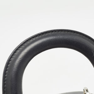 Dior Black/silver Tweed And Leather Small Diorissimo Patch Tote