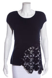 Chanel Navy & Black Lace Top SZ 42