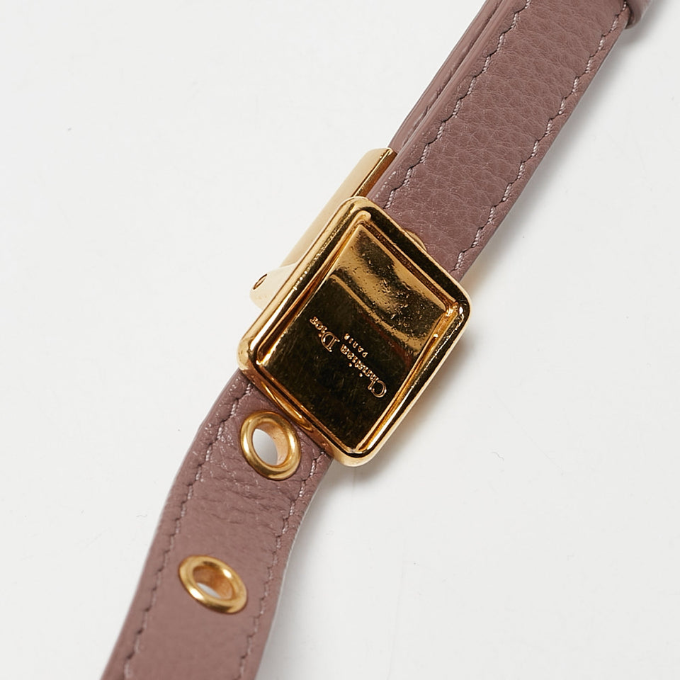 Dior Old Rose Cannage Leather Small Caro Shoulder Bag