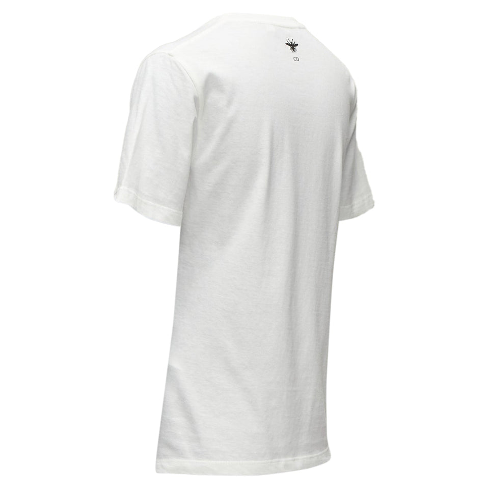 Dior Lucky Dior Zodiac Pixel Print Cotton Linen Short Sleeve Tshirt
