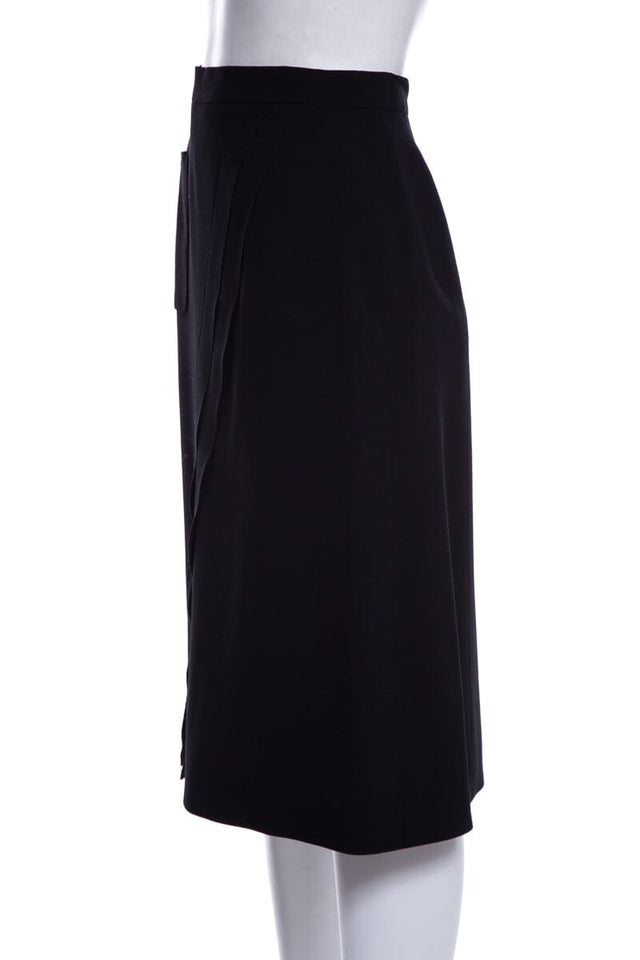 Chanel Black Pencil Skirt SZ 38