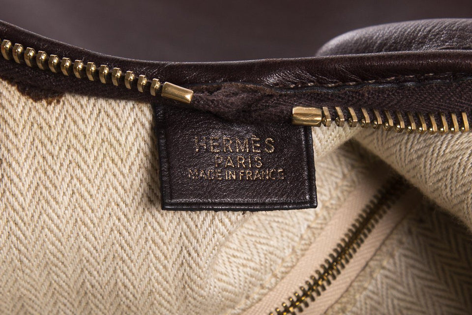 Hermes Brown Leather Hobo