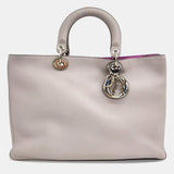 Grey Leather Diorissimo Tote Bag
