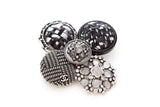 Chanel Fall 2012  Black & Silver Crystal  Brooch