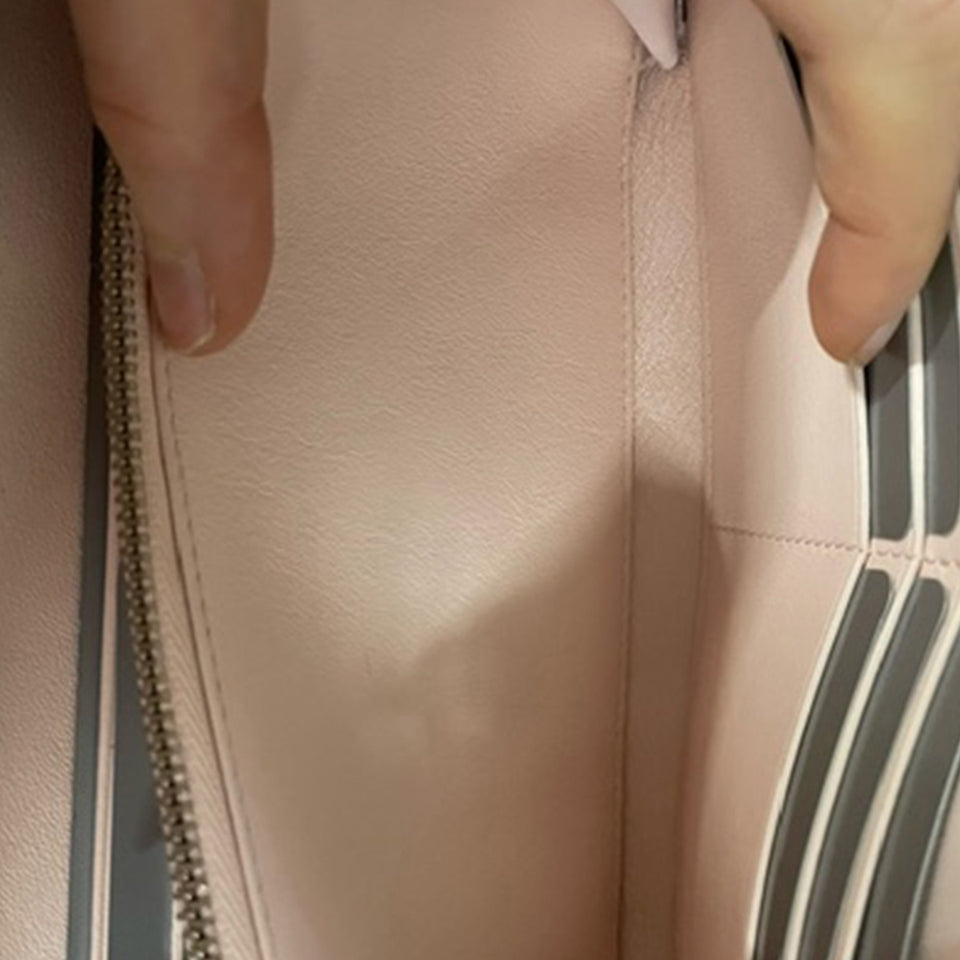 Dior Cannage Quilted Lady Dior Wallet in Pastel Pink Lambskin Leather