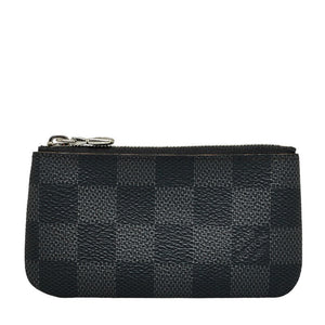 Louis Vuitton Damiere Graphite Poschet Crane Coin Case N60155 Black PVC Leather Men Louis Vuitton