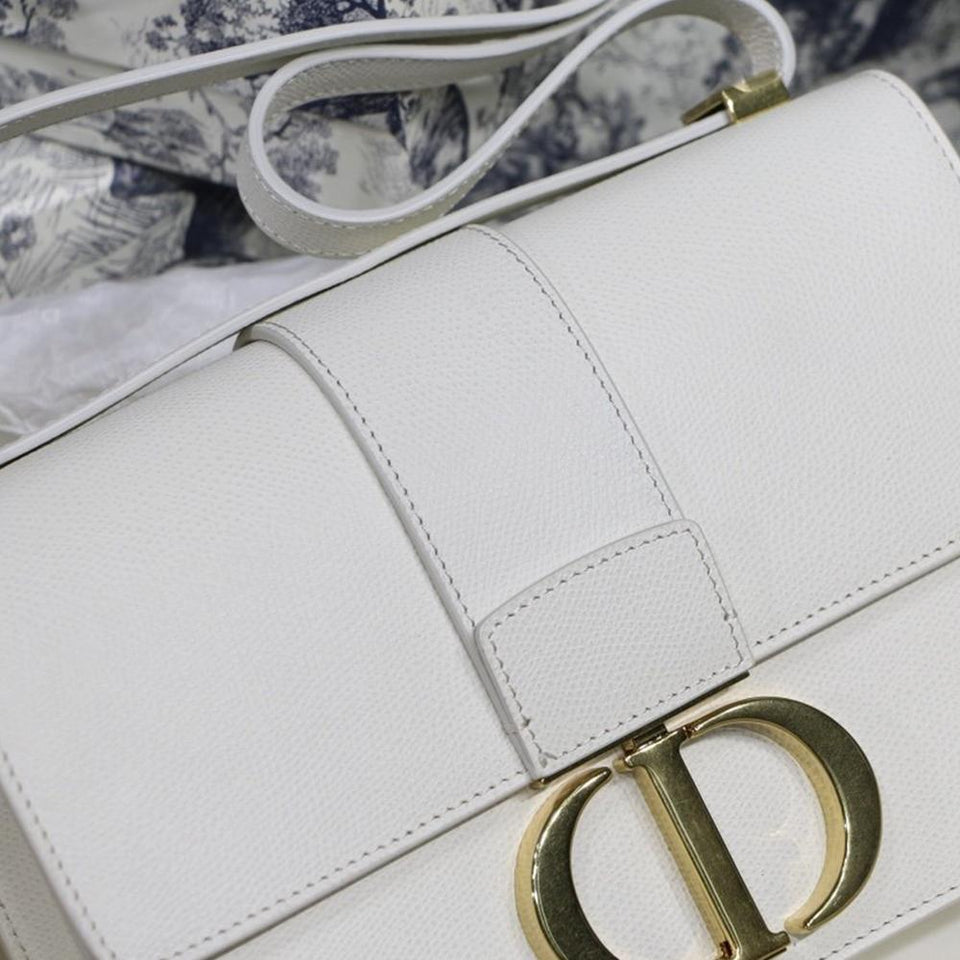 Christian Dior 30 MONTAIGNE BAG Latte Box Calfskin