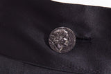 Chanel Rome Collection Black Silk Satin Tie Detail Pant SZ 38