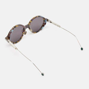Dior Yellow Havana/green Mirrored Ox8Tw Umbrage Round Sunglasses