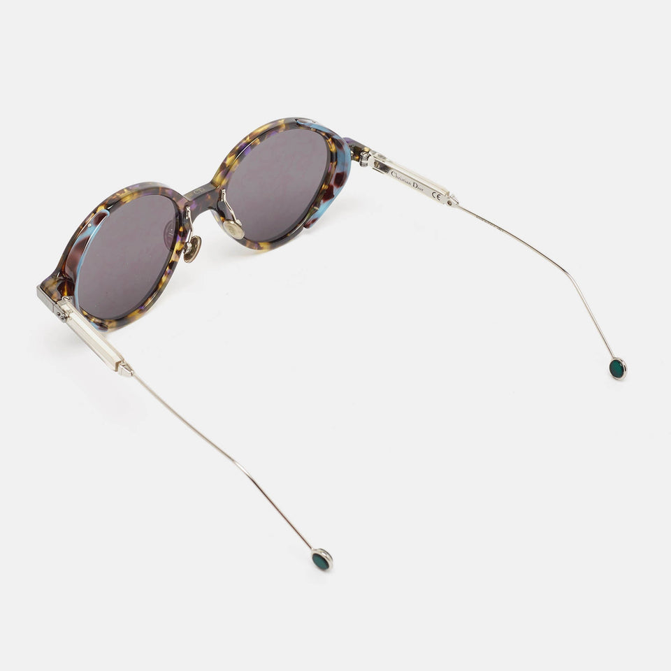 Dior Yellow Havana/green Mirrored Ox8Tw Umbrage Round Sunglasses