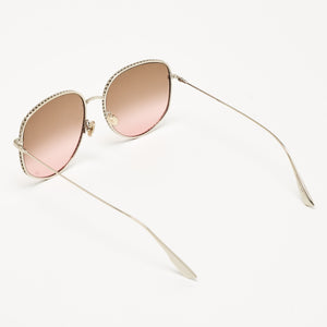 Dior Brown/pink Gradient Diorbydior2 Oversized Sunglasses