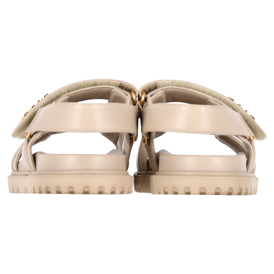 Dior DiorAct Slingback Sandals in Beige Leather