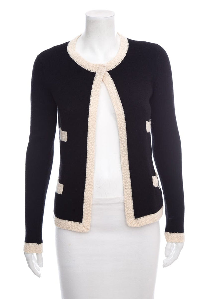 Chanel Black & White Cardigan SZ 36