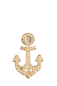 Chanel F/W 2020 Gold & Pearl Anchor Brooch