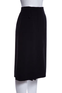 Chanel Black Pencil Skirt SZ 38