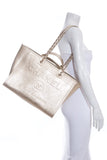 Chanel Gold Handbag Large Deauville Tote NWT