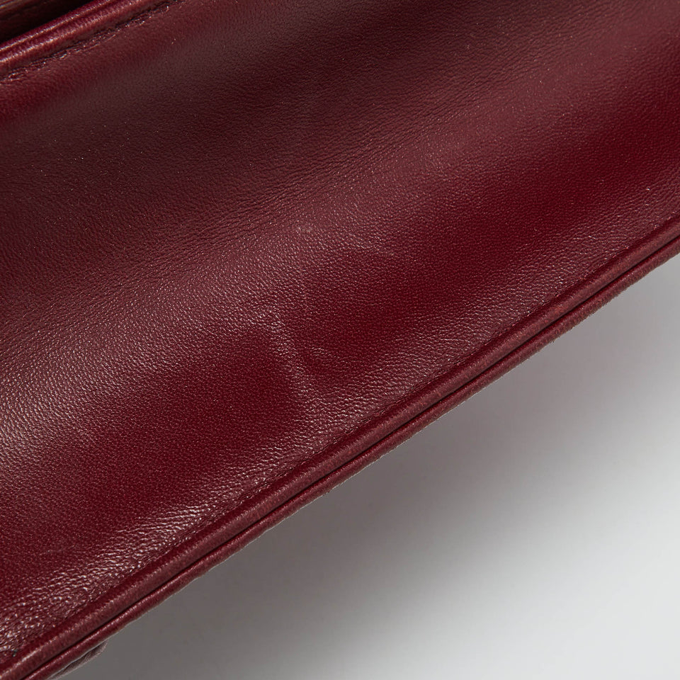 Dior Burgundy Leather And Sequins Medium Diorama Shoulder Bag