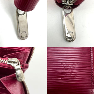 LOUIS VUITTON Zippy Epi  Pink Leather Wallet Clutch