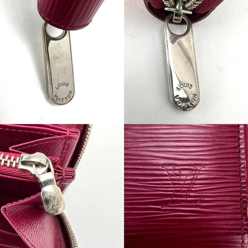 LOUIS VUITTON Zippy Epi  Pink Leather Wallet Clutch