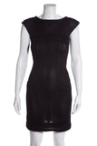 Chanel Black Mesh Perforated Dress SZ 36