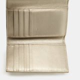 Dior Gold Leather Diorama Trifold Wallet