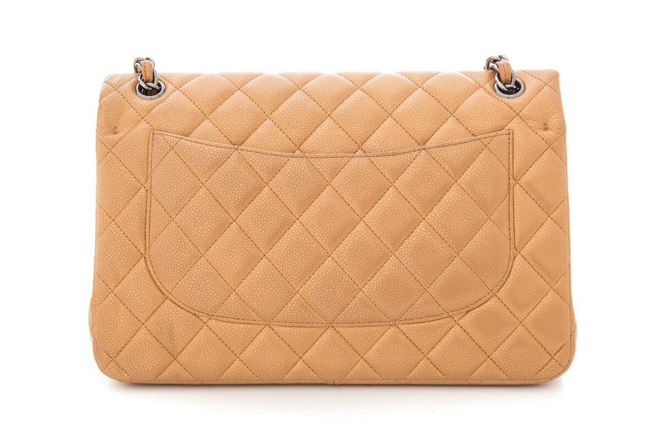 Chanel 2011 Metallic Bronze Jumbo Double Flap Handbag