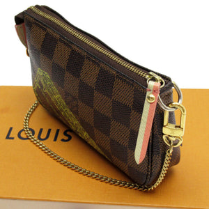 Louis Vuitton Mini Pochette Accessoires  Canvas Clutch Bag