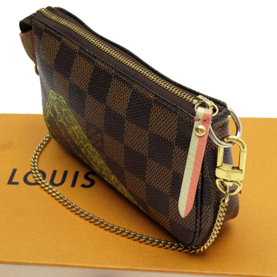 Louis Vuitton Mini Pochette Accessoires  Canvas Clutch Bag