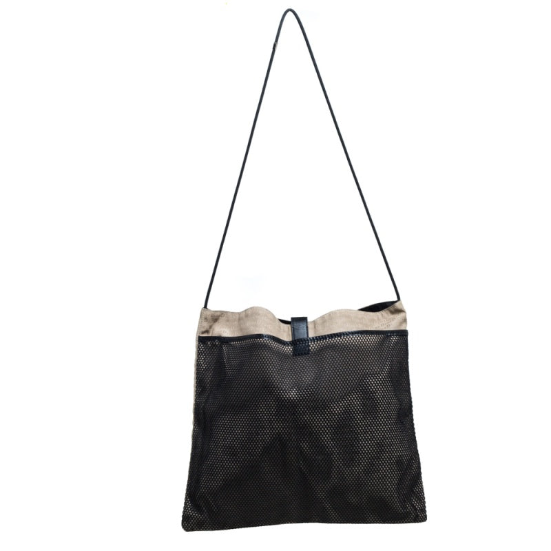 Dior  Oblique Canvas And Mesh Shoulder Bag