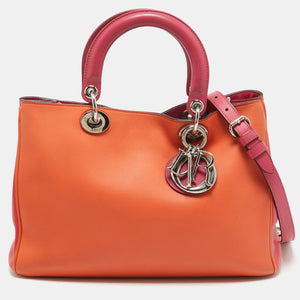 Tricolor Leather Medium Diorissimo Shopper Tote