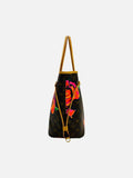 LOUIS VUITTON Roses Neverfull Brown w/ Pink Tote Bag