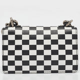 Dior Black/white Leather Mini Checkered J'adior Crossbody Bag