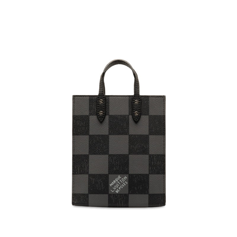 Louis Vuitton Damier Sack XS Handbag Shoulder Bag 2WAY N60479 Noir Black Leather Men LOUIS VUITTON