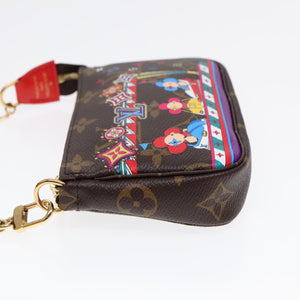 Louis Vuitton Mini Pochette Accessoires  Canvas Clutch Bag