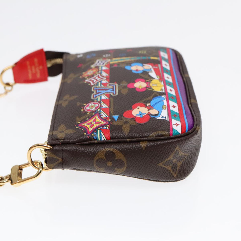 Louis Vuitton Mini Pochette Accessoires  Canvas Clutch Bag