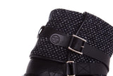 Chanel Black Tweed & Leather Boots SZ 37