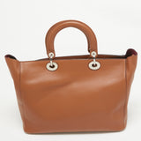 Dior Brown Leather Diorissimo Zip Shopper Tote..