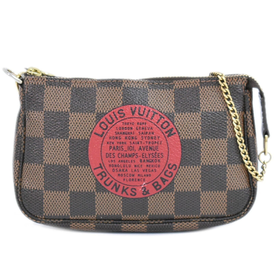 Louis Vuitton Mini Pochette Accessoires  Calfskin Clutch Bag