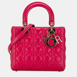 Medium Lambskin Cannage Lady Dior