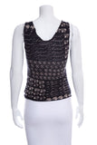 Chanel Black Printed Tank SZ 36